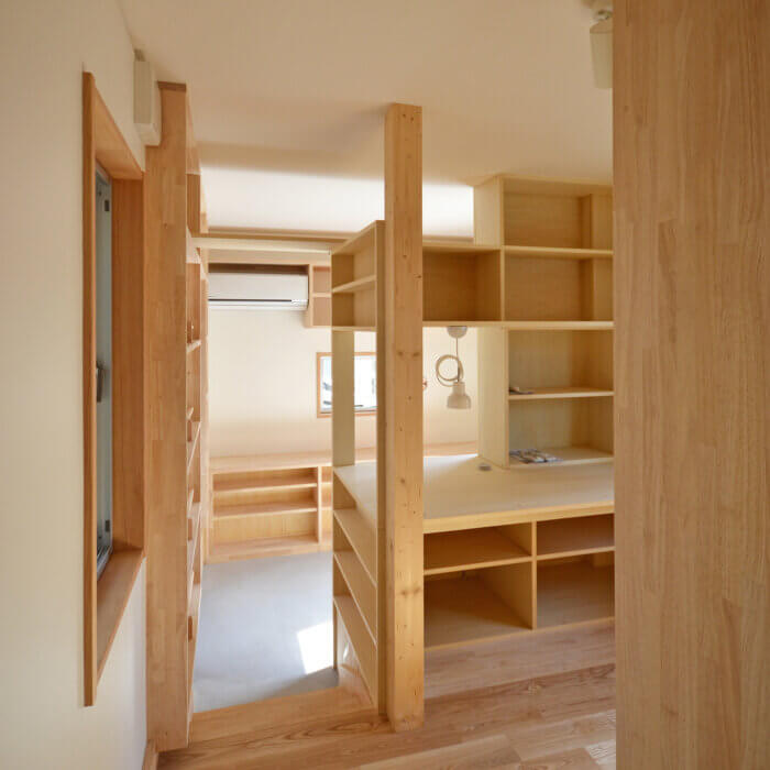 京都城陽の家　収納が沢山できる部屋